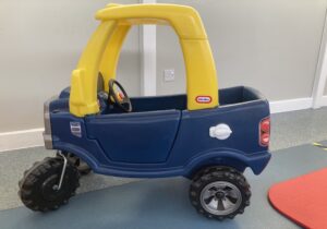 Little Tikes Car in blue and yellow.